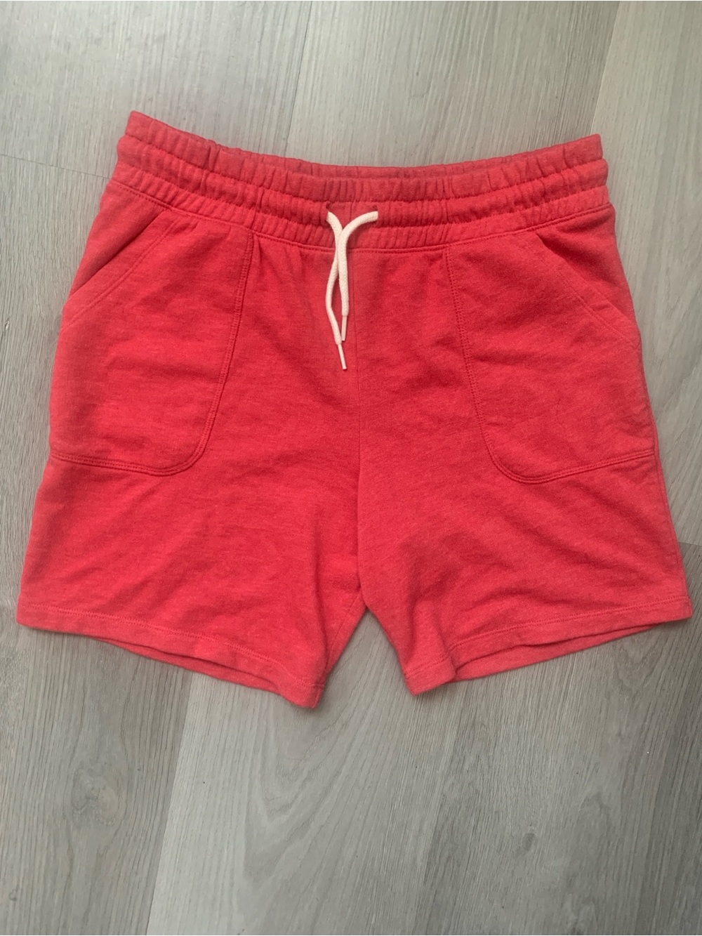Wonder Nation Boys Casual Drawstring Sweatshorts in Coral Red